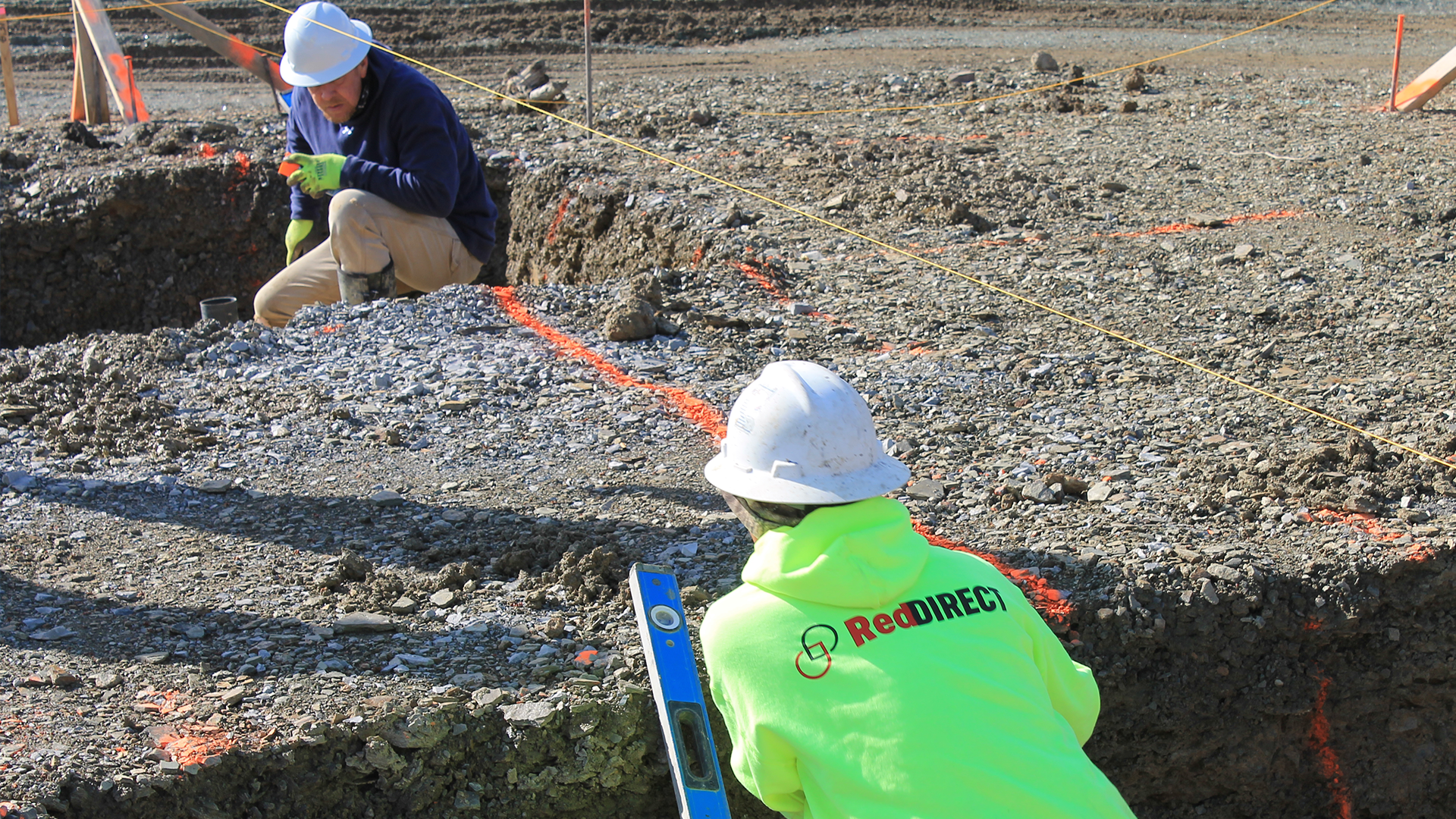 Site development and grading preparation for Red Direct steel building projects