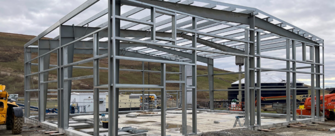 Red Direct steel building supporting a natural gas compressor station and midstream infrastructure