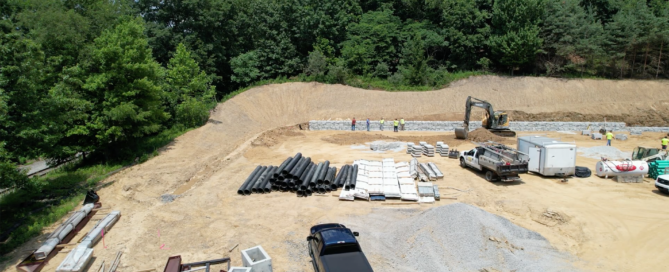 Steel energy infrastructure building protecting substation equipment during severe weather.